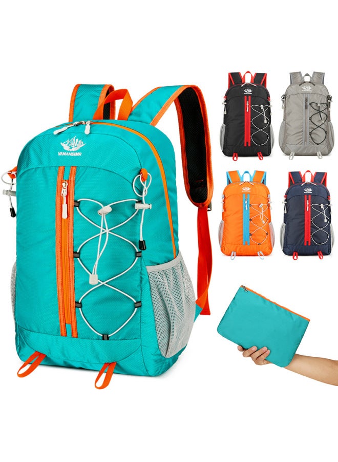 Outdoor Backpack Portable Folding Portable Men's And Women's Backpack Sports Large Capacity Travel Hiking Backpack-Color:Black-Capacity:All Yards - Image 2